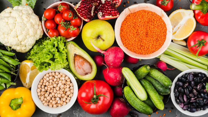 Frutas, vegetales y legumbres