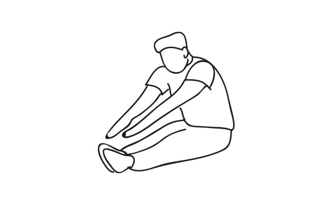 Dibujo de hombre haciendo ejercicio
